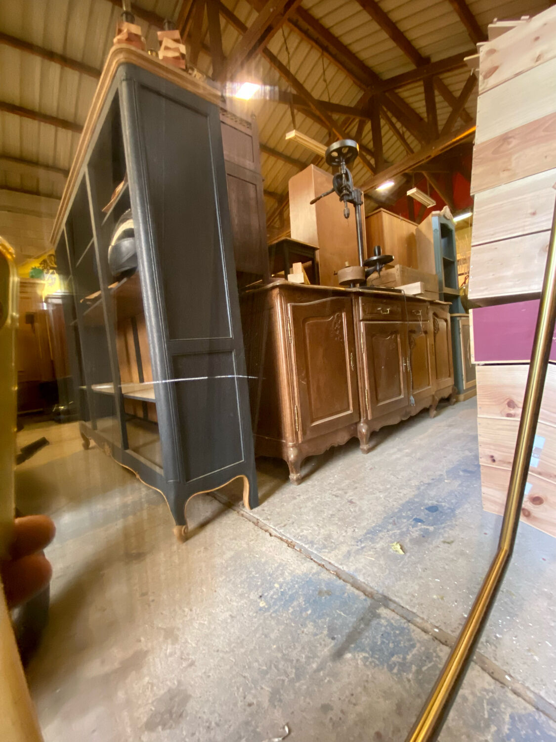 Large smoked mirror 96x160cm