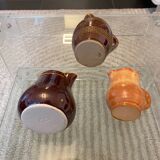 Trio of vintage jugs and milk jug