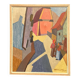 Original Swedish Oil on Canvas – “Cityscape” – Dated 1953 Vintage & Framed