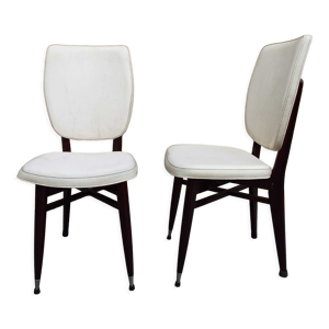 2 chaises en skai et