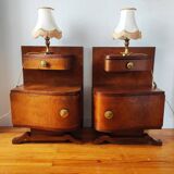 Pair of Art Deco bedside tables 1940