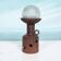 Vintage ceramic table lamp with a space age or bold look, fat lava ceramic from the 1960s.