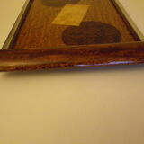 Plateau, serving - Wood, glass, metal - about 1940