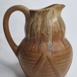 Art Deco pitcher in flamed sandstone from Denbac, Vierzon
