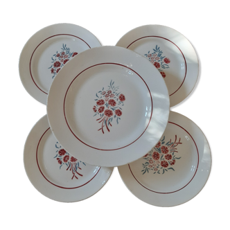 Assiettes Badonviller et 1 plat