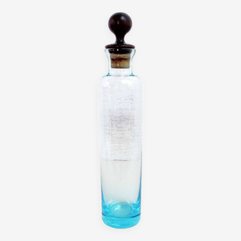 Vintage blue glass bottle