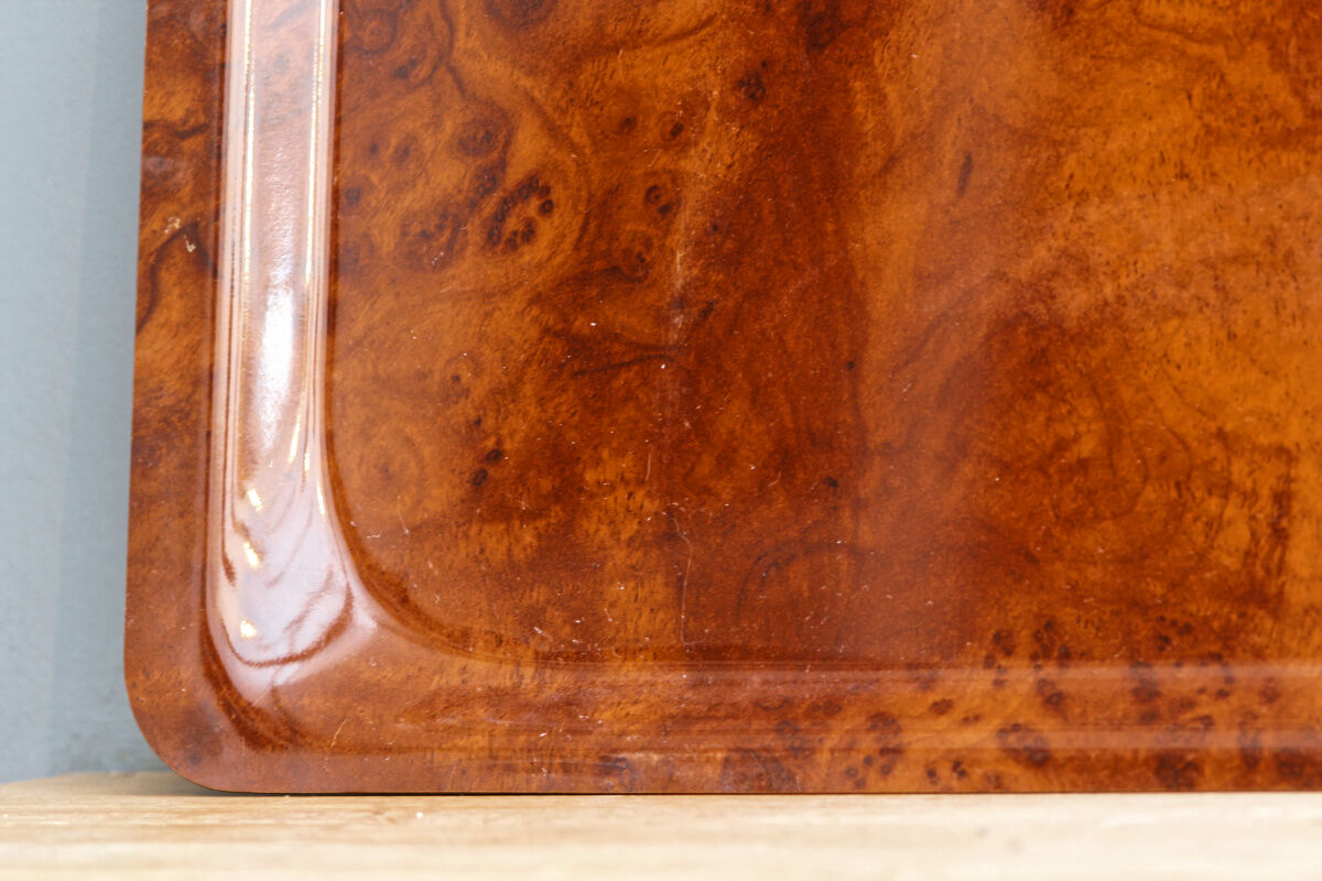 Wood imitation serving tray