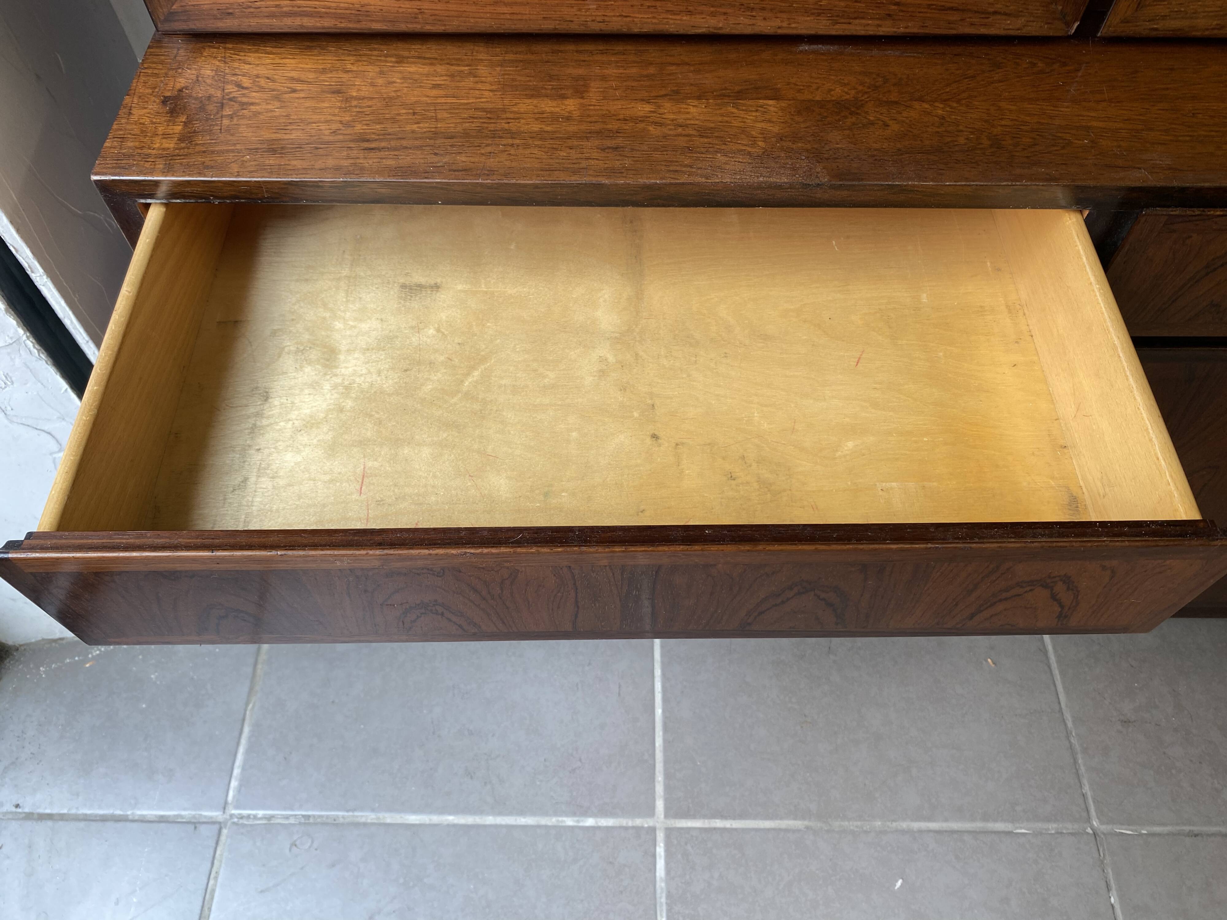 4-module rosewood bookcase model No. 4 by Danish designer Omann Jun 1960