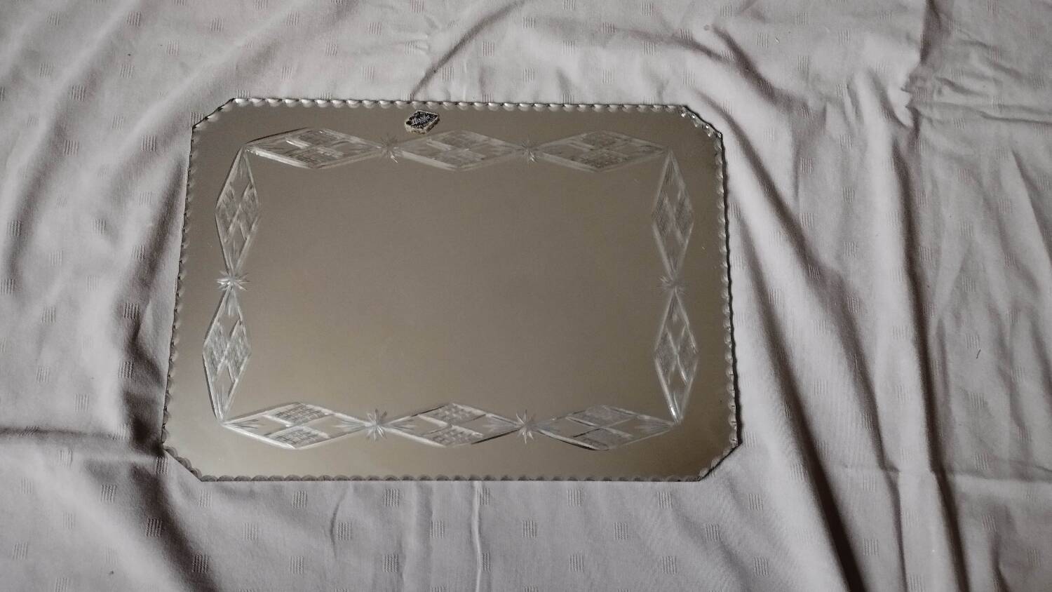 Vintage beveled mirror