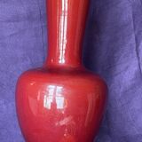 Baluster vase 19th century oxblood porcelain table lamp