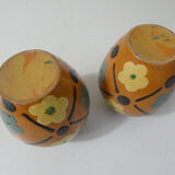 Pair of glazed terracotta vases