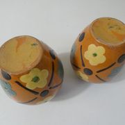 paire de vases en terre cuite vernissée