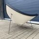 Vitra Coconut Chair de George Nelson, cuir noir