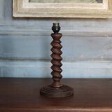 Turned wood lamp base, wooden lamp, table lamp, bedside lamp, lamp