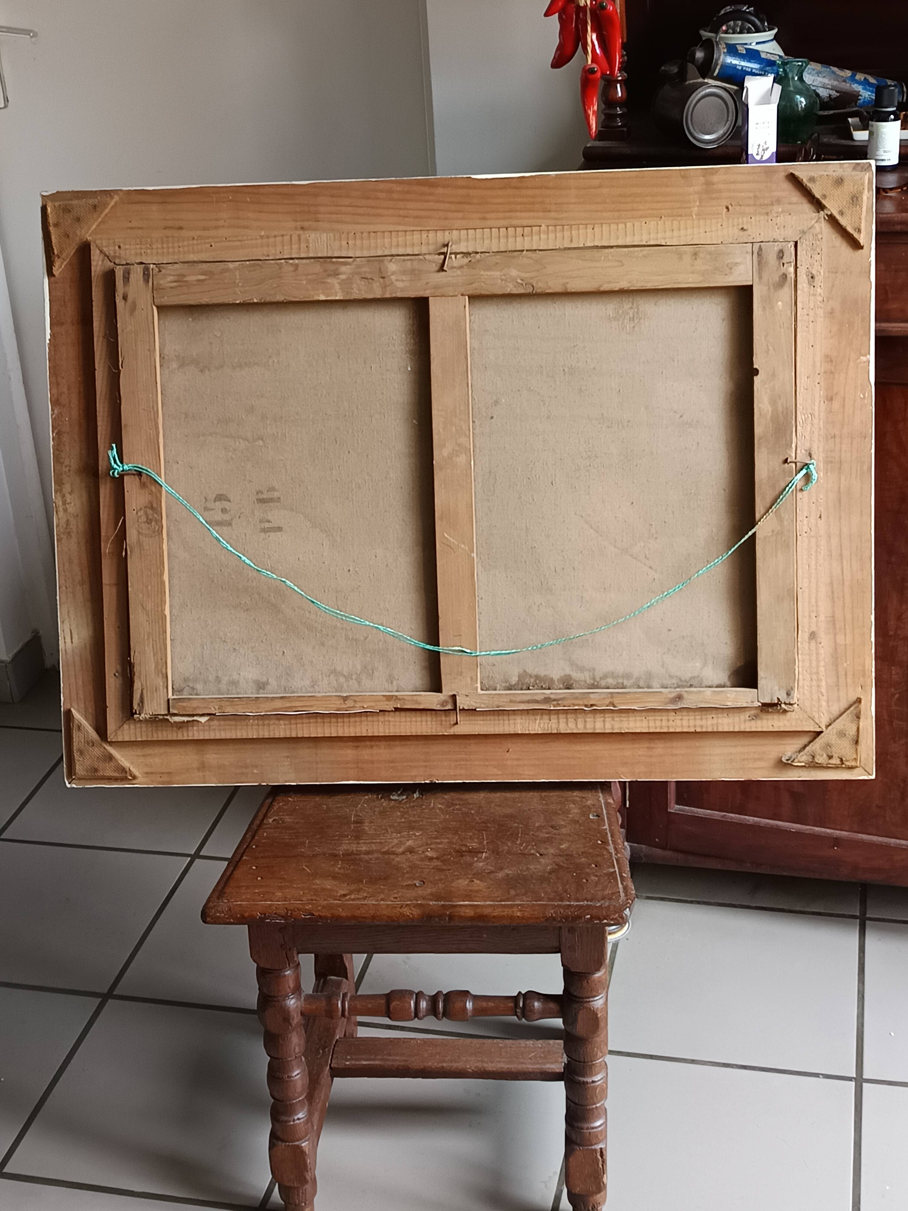oil on canvas 19th century landscape of the Pyrenees by Alfred Godchaux