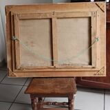 oil on canvas 19th century landscape of the Pyrenees by Alfred Godchaux