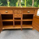 Scandinavian solid wood sideboard with 3 doors and 6 drawers, 160 cm