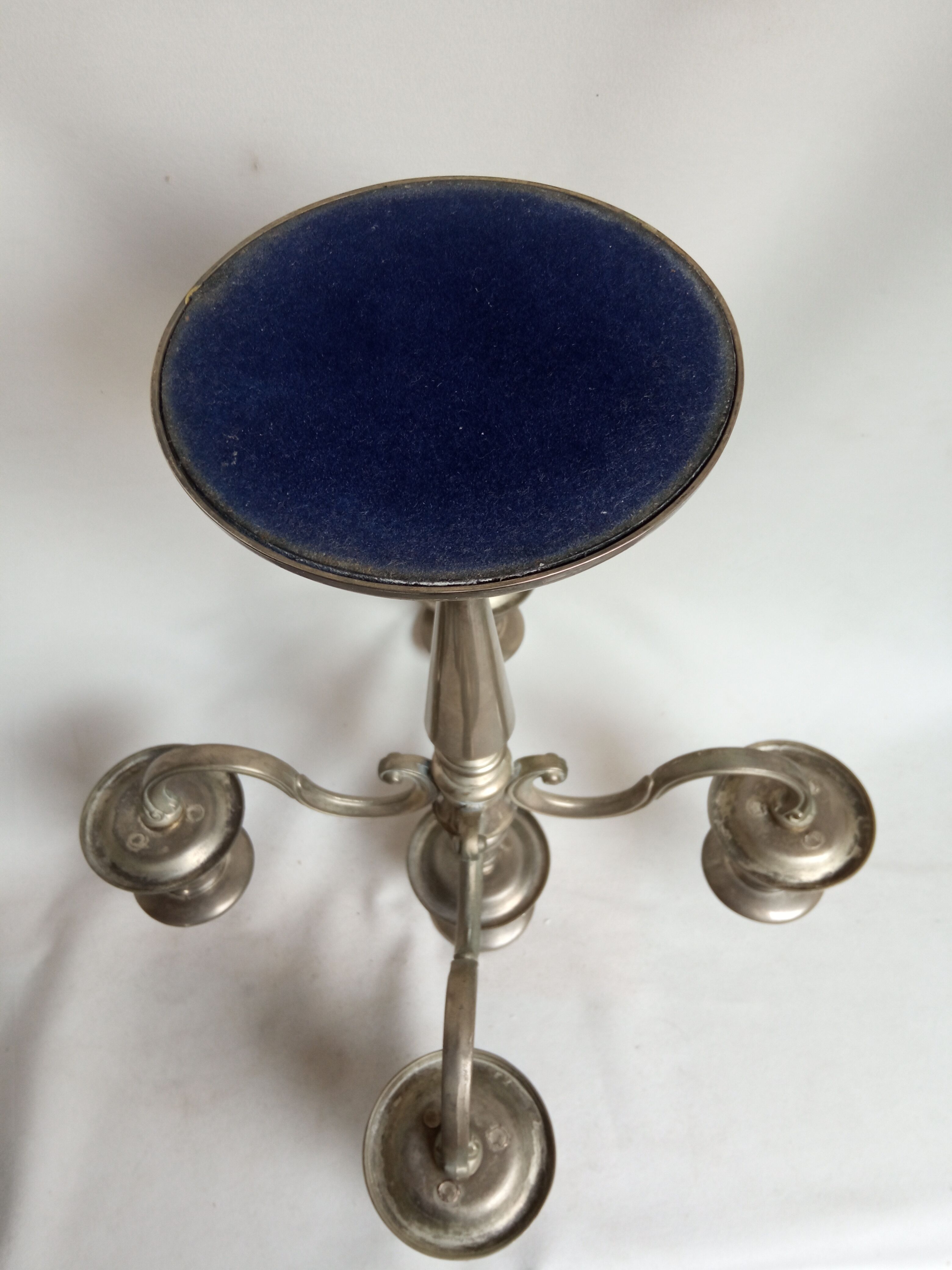 Candle holder 5 lights in silver metal