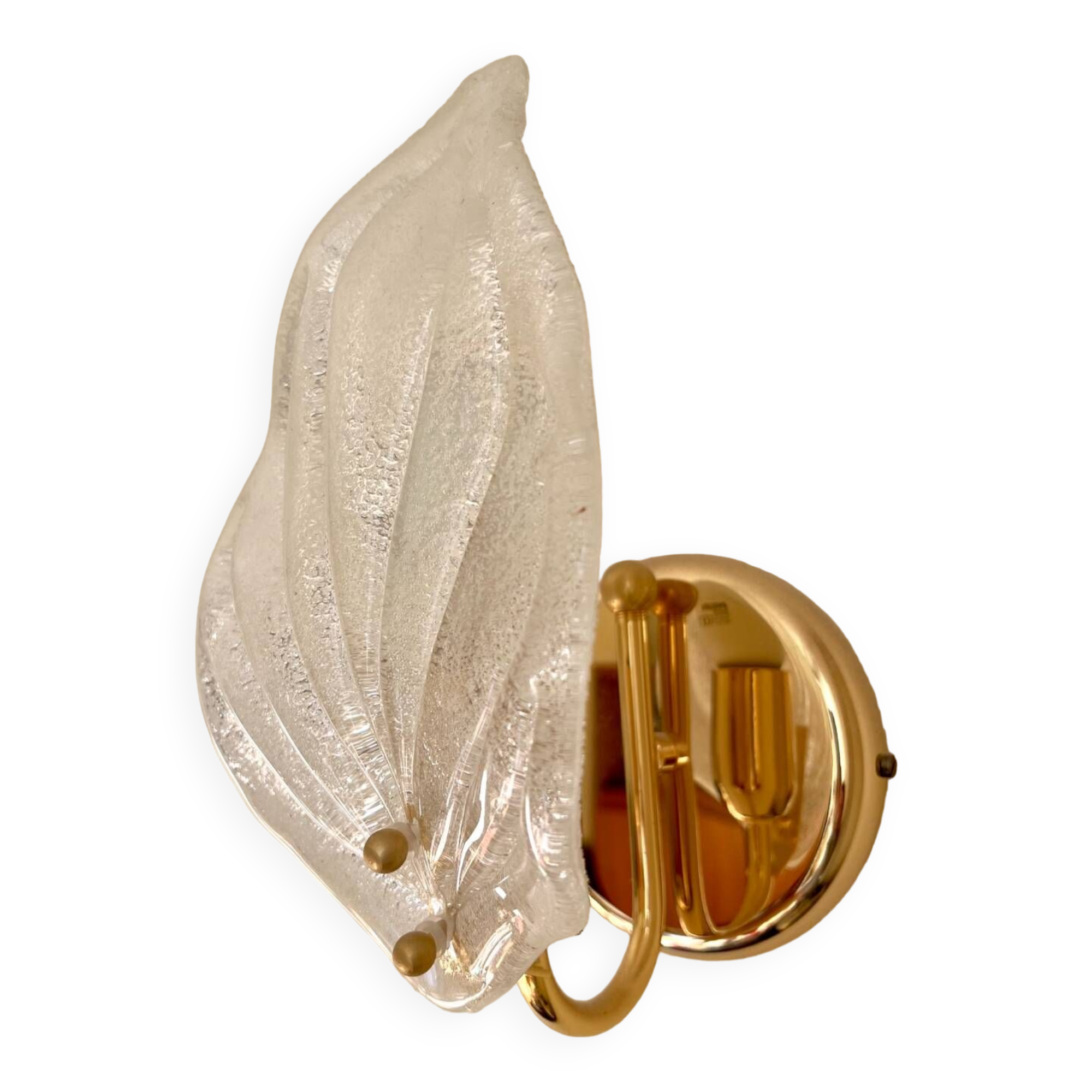Murano Murano glass leaf wall lights 2 pairs offered.