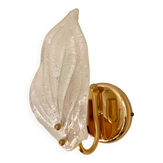 Murano Murano glass leaf wall lights 2 pairs offered.
