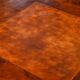 Patinated leather coffee table from the 1950s.