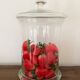 Candy box, pharmacy pot, pot with vintage glass lid Diameter 22.5 cm