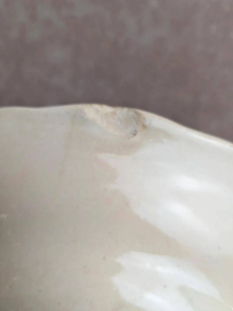 Marguerite ironstone dessert plate – Nouvelle Givors pottery