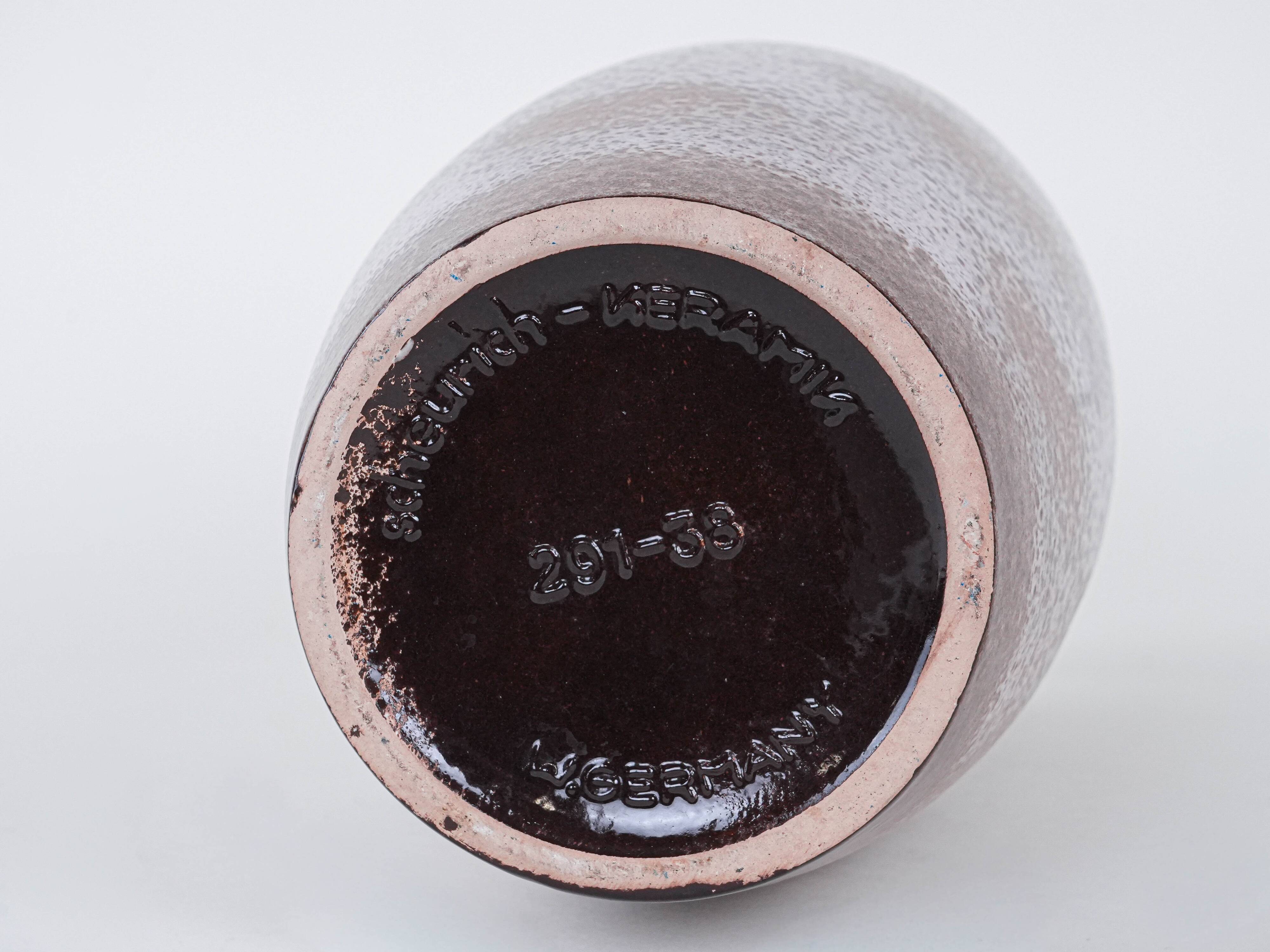 Vase en céramique, design allemand, années 1960, fabriqué en Allemagne de l'Ouest