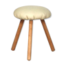 Beige leather stool