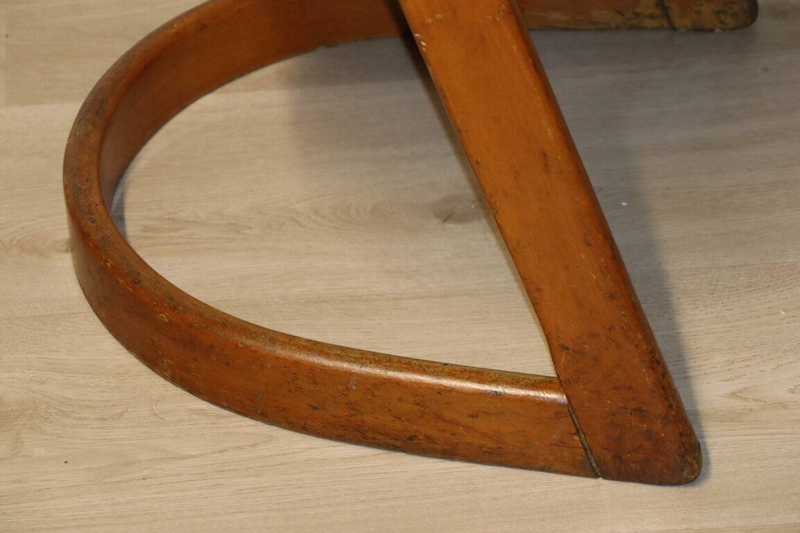 Chaise Vintage Baumann Modèle "Halfa" en bois, 1970