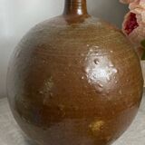 Glazed stoneware lamp base, telescopic socket