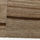Dark Brown Striped Ethnic Kilim Rug, 224x297Cm