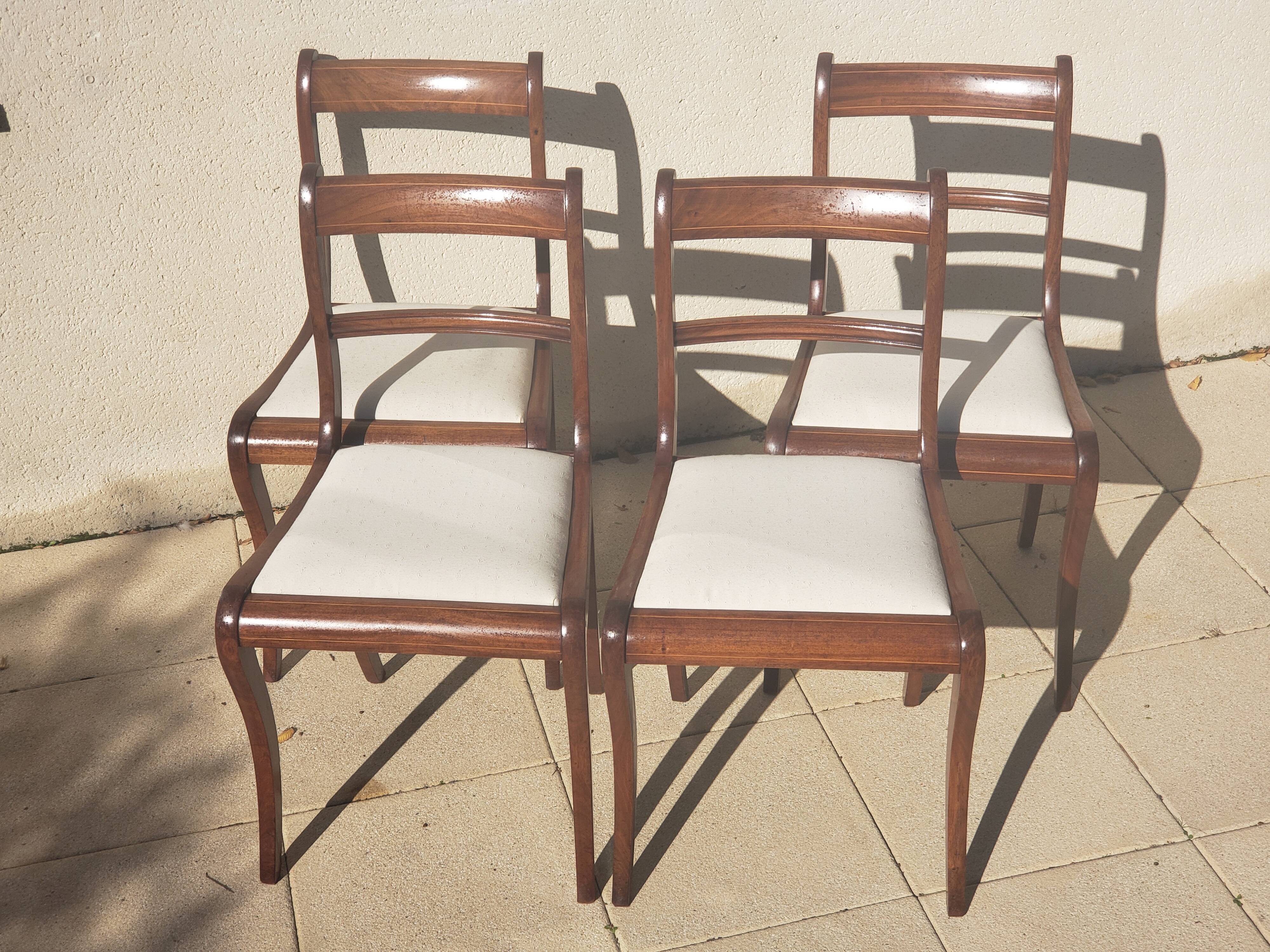 4 Antique Louis Philippe Chairs