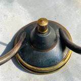 Pair Mid century brass and glass double wall sconces