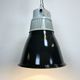 Set of 4 Industrial  Black Enamel Pendant Lamps from Elektrosvit, 1970s