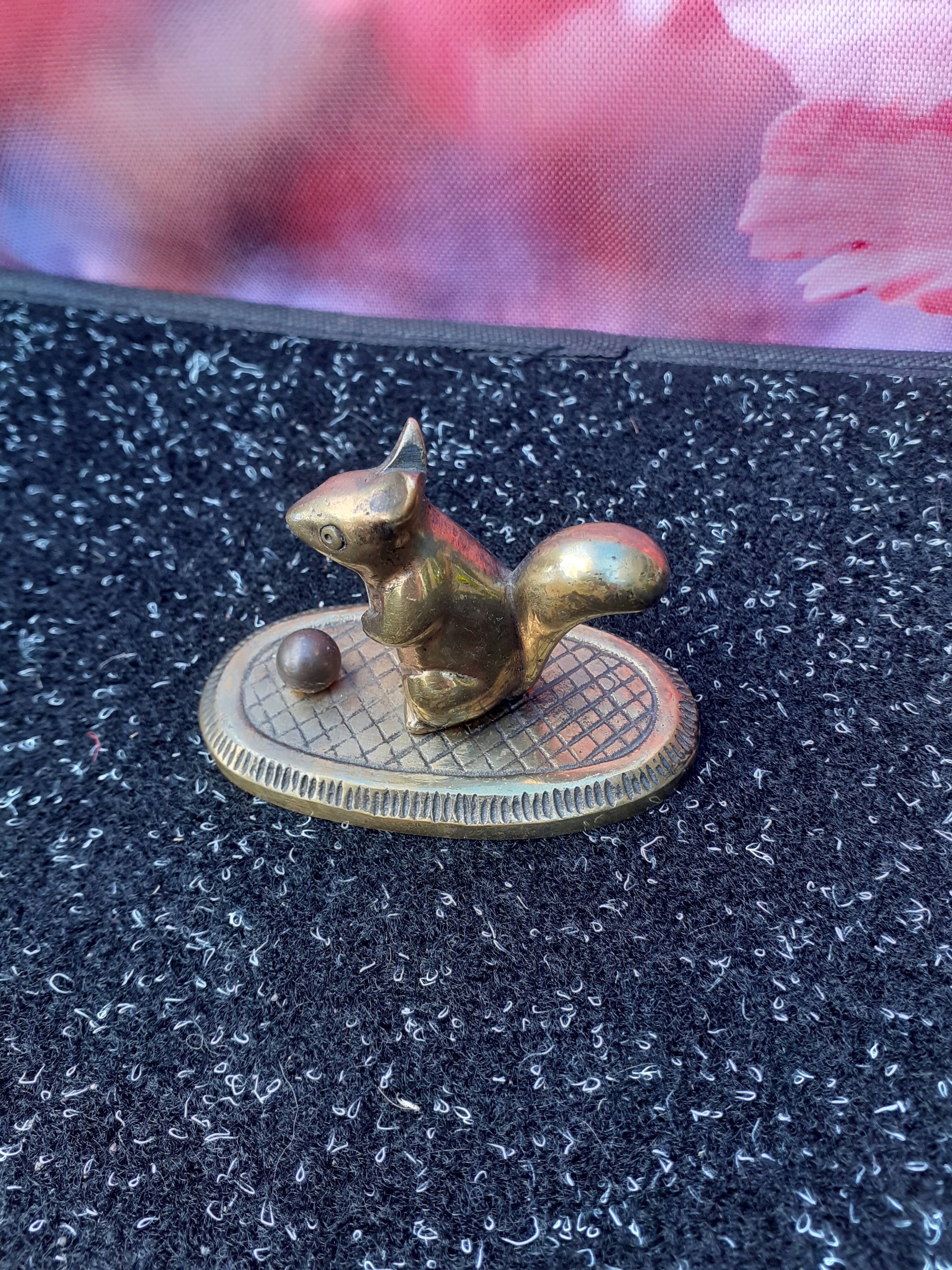 Brass statuette squirrel