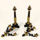 Large Pair of Gilded Bronze Chandeliers - Restoration Period (1815-1830)