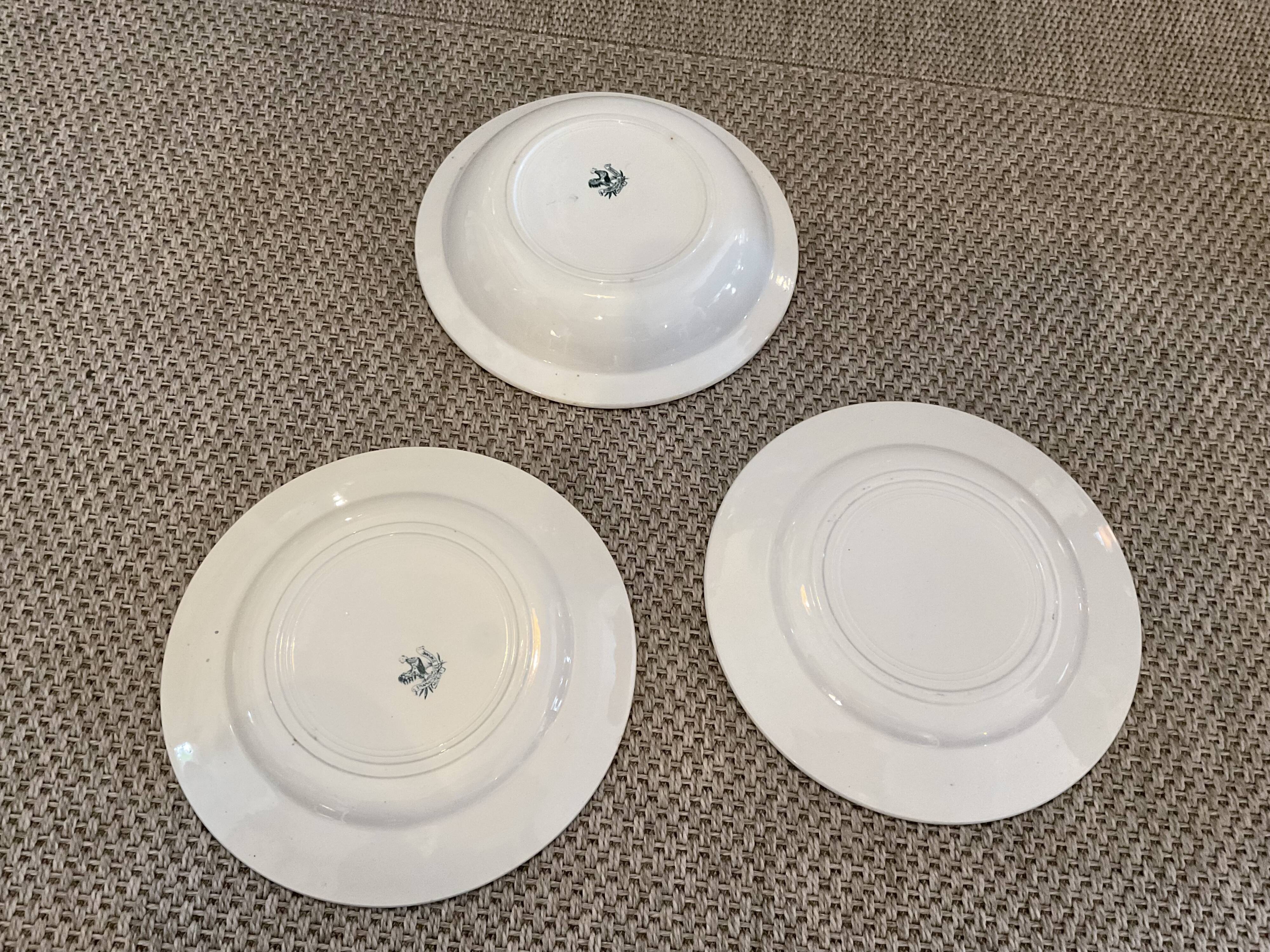 3 dishes model lily of the valley, Saint Amand and hamage