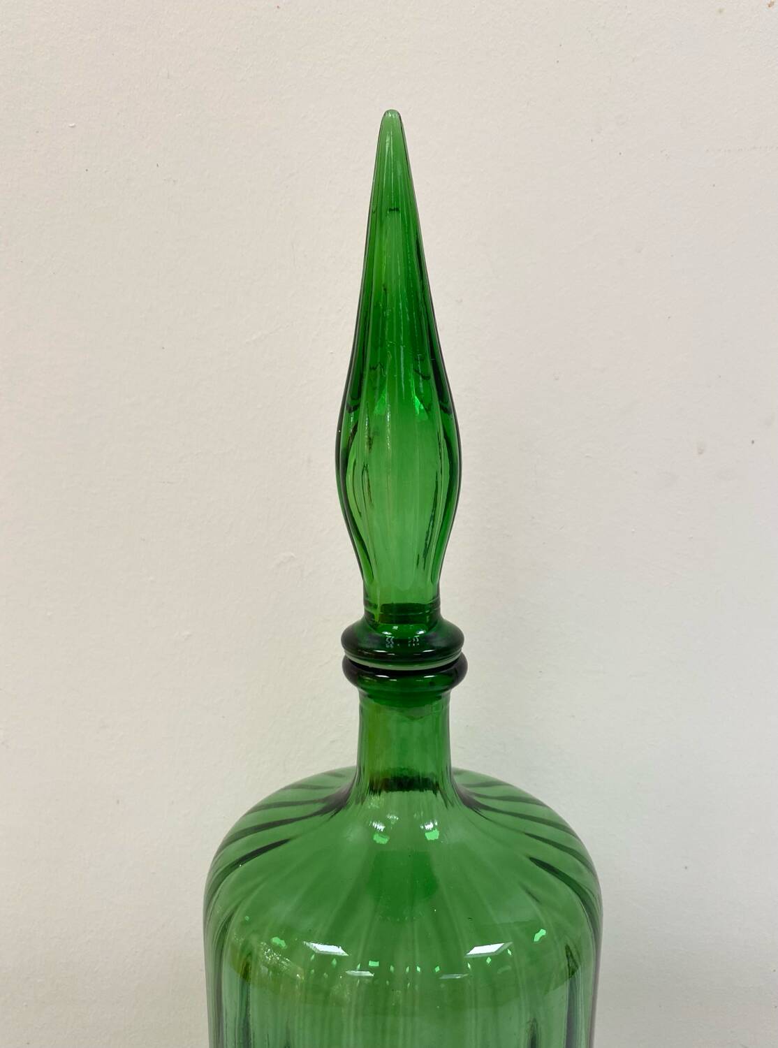 Carafe en verre italien Empoli, années 60