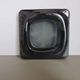 Smoked glass ashtray from the 70s - Square MCM catchall