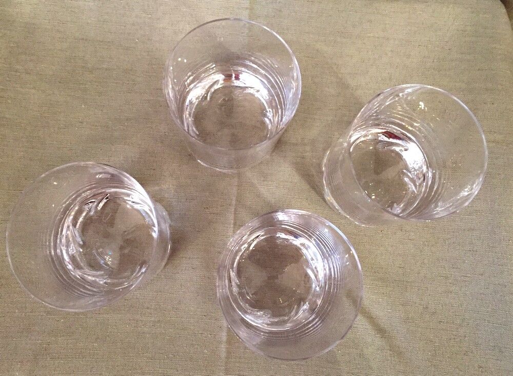 Suite of 4 glasses of daum crystal whisky model orval