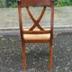 6 Directoire-style dining chairs in solid wood with rush seats from the 1960s.