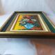 Oil painting on canvas, bouquet of flowers in a framed vase, signed.