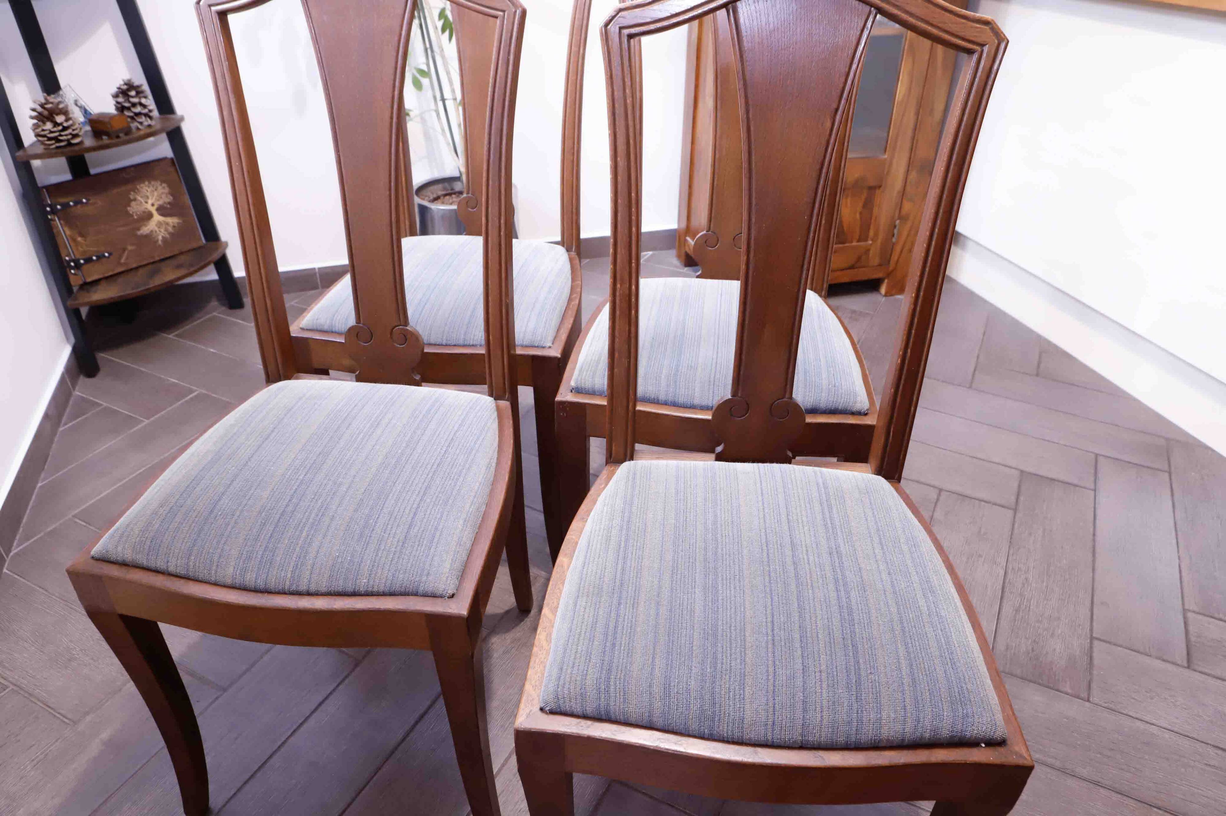 Set of 4 Art Nouveau dining chairs