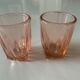 Set of 2 liquor glasses, pink glass