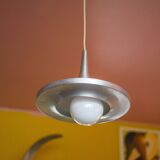 Space Age aluminum suspension, saucer suspension, vintage ceiling lamp, ceiling lamp