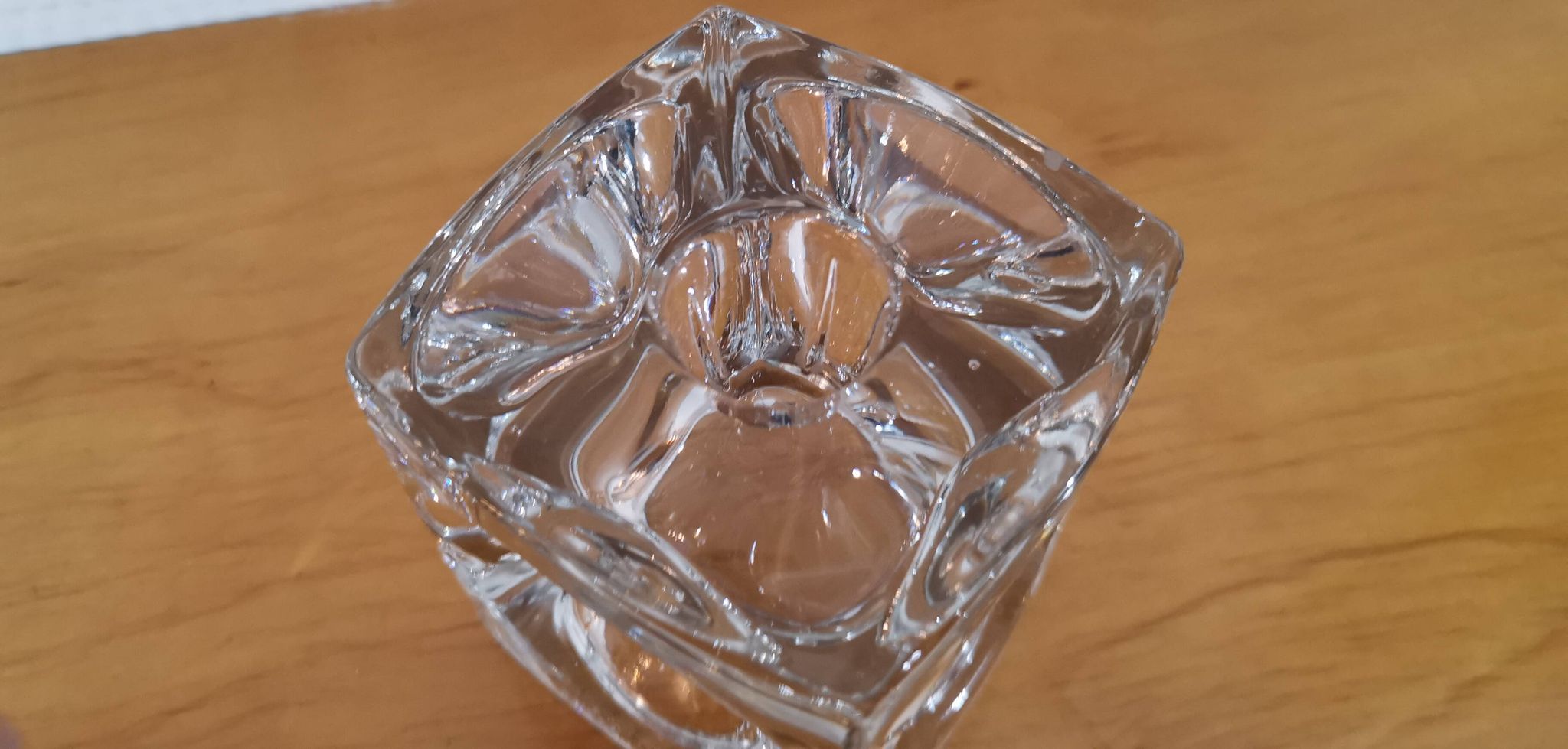 Bohemian crystal candle holder Rudolf Jurnikl for Rudolfova 60'S