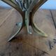 Art Nouveau brass flower chandelier