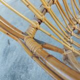 Vintage rattan children's armchair