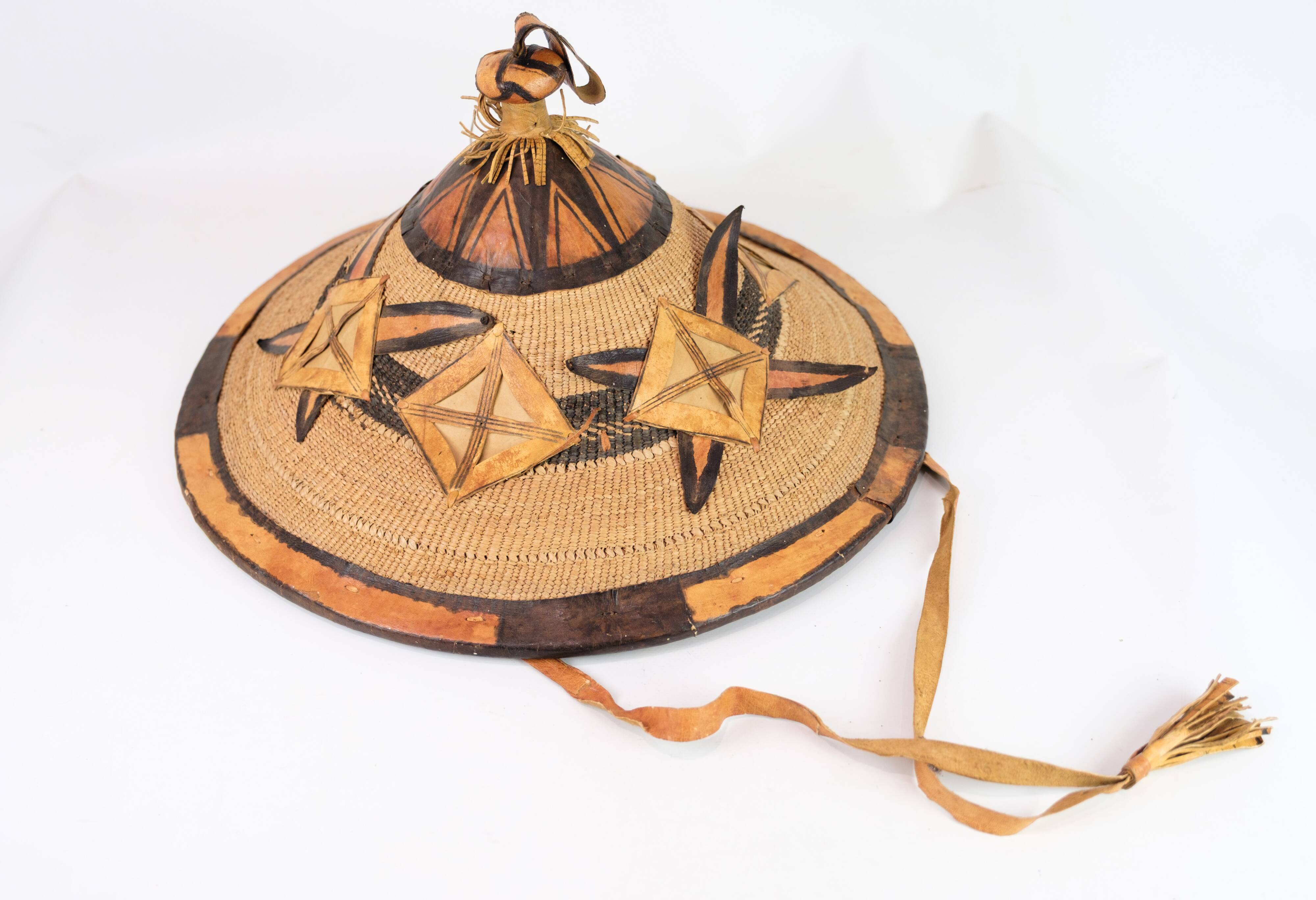 Traditional Fulani Hat Or Tengaade Made In Natural Materials From Africa